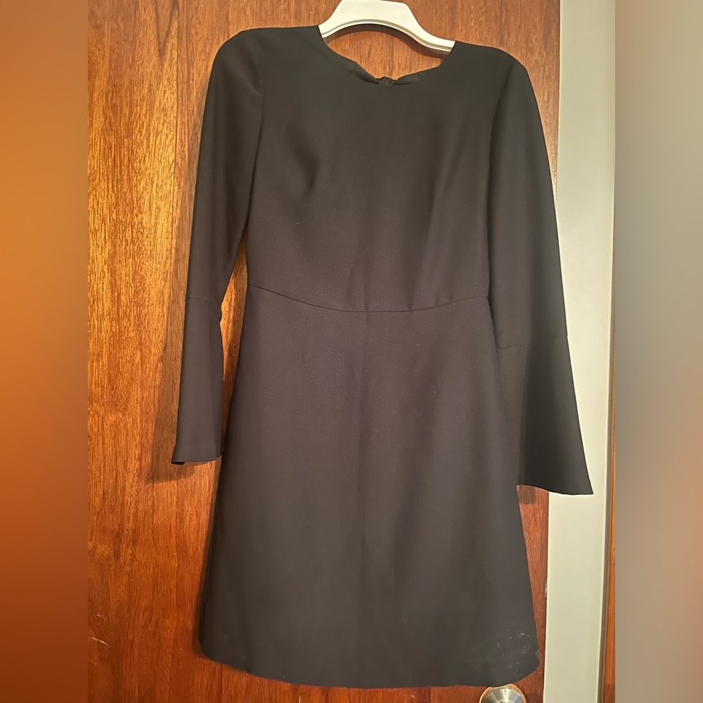 Banana Republic Black Long-Sleeve Sheath Dress